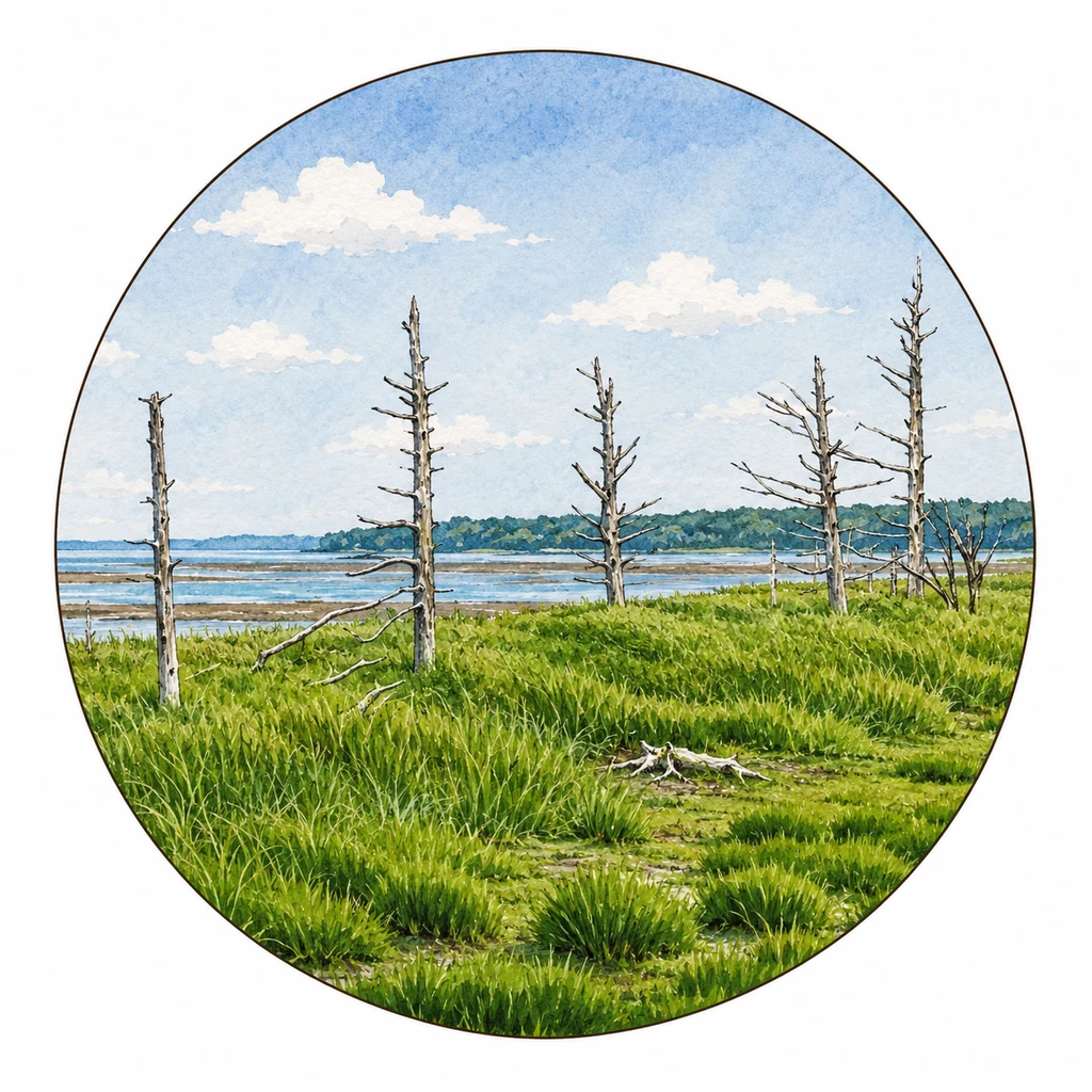 野付半島のイラスト
