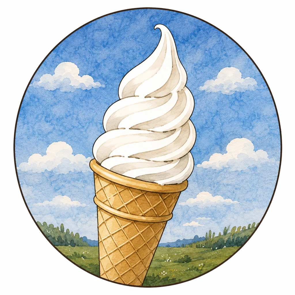 ソフトクリームのイラスト