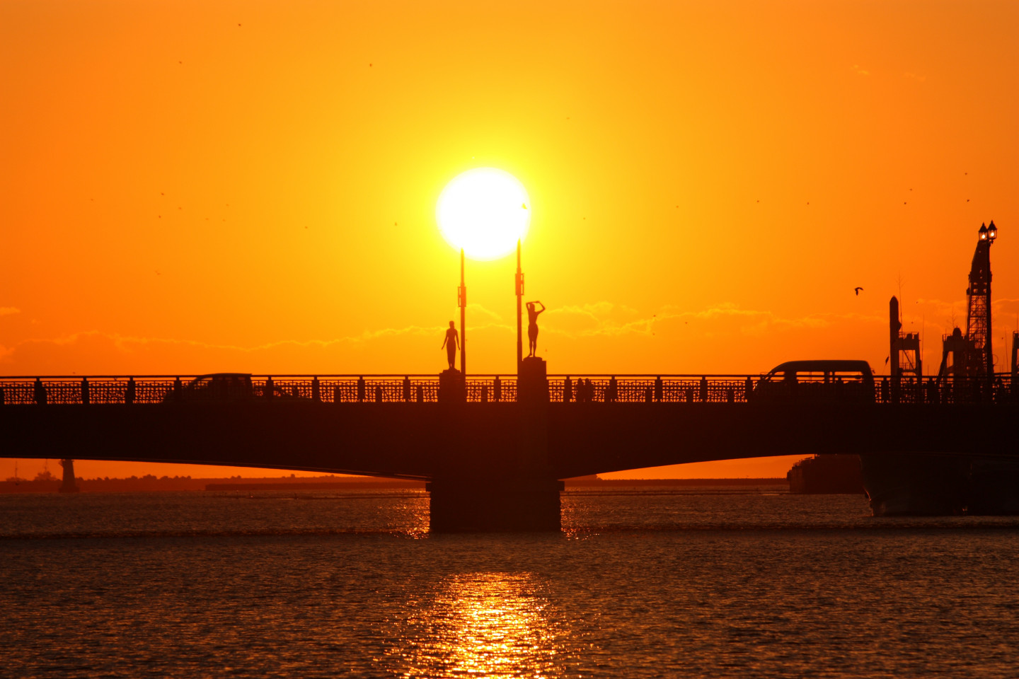 幣舞橋　夕日　画像